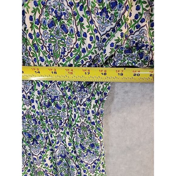 BODEN Jersey Maxi Dress Size US 16-18R Floral V Neck Smock Waist Pockets Stretch - Picture 6 of 15